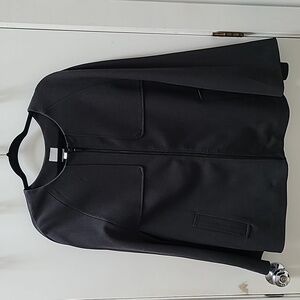 Halogen charcoal gray twill cape